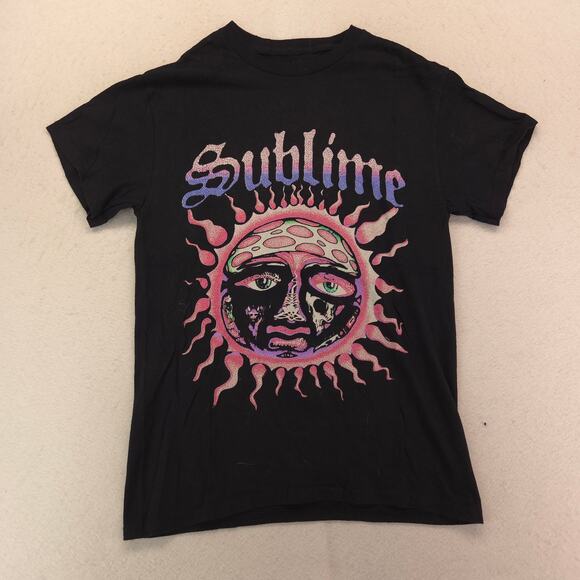 Sublime Band Short Sleeve Crew Neck Graphic T Shirt Mens Size Small S Black - Picture 2 of 9